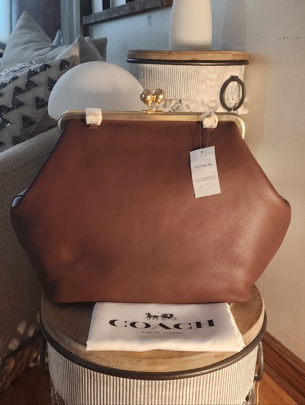 NWT Coach Kisslock Frame Bag Large - Picture 2 of 12